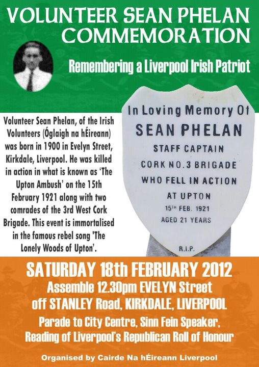 Poster for the Feb 2012 LIP-RFB Sean Phelan parade