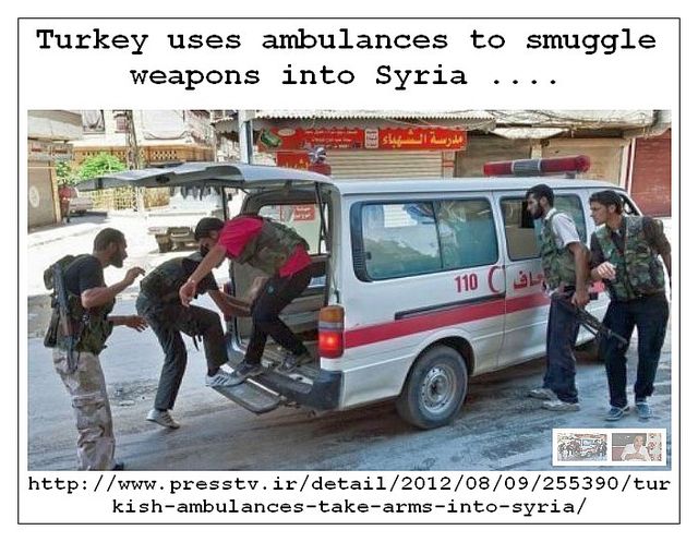Turkey smuggle weapons into Syria