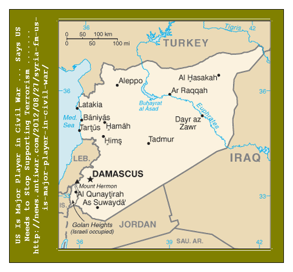 US Is Major Player in Civil War SYRIA