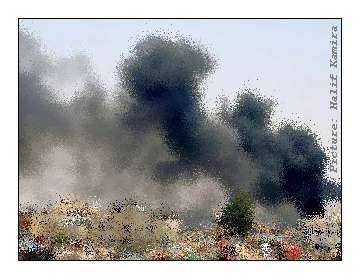 Rauchwolken über Damaskus