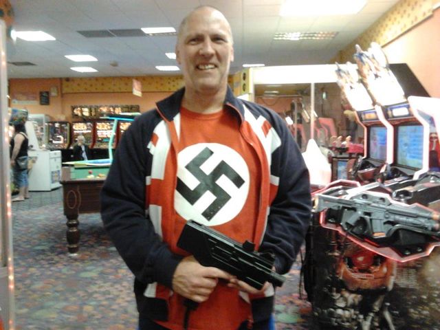 EDL / CxF Nazi in Swastika shirt