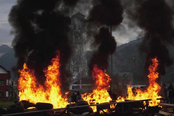 Spanish Miners Barricade