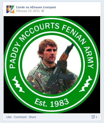 Cairde na hÉireann Liverpool show their commitment to the peace process