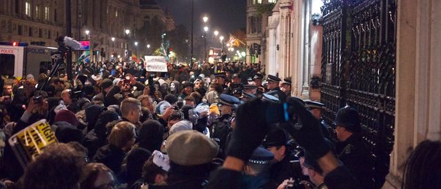 at the gates of parliament