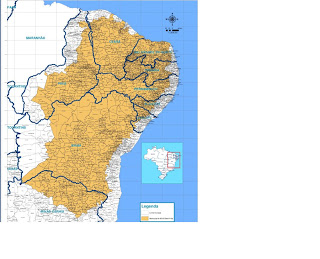 地圖：巴西半乾旱地區。