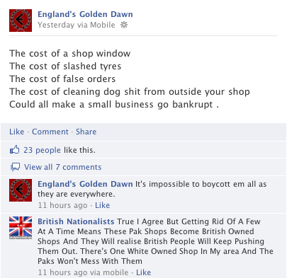 Golden Dawn incite supporters to vandalize "Pak shops"