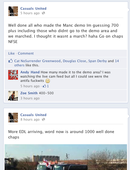 EDL Manchester 2 March 2013