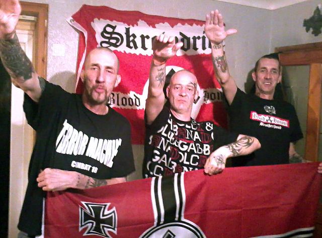 David Powell, Nigel "Taff" Sullivan (note facial tattoo), Bryan Powell