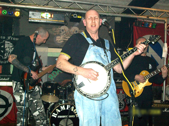 Chris Lewis - in Nazi folk band Waredigaeth at Blood & Honour concert, London