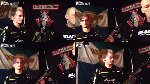 Welsh Nazi Adam Turner... performing for Blood & Honour in 2013