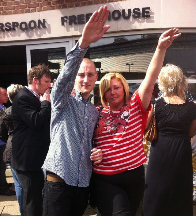 Tommy Johnson - Nazi salute - earlier photo