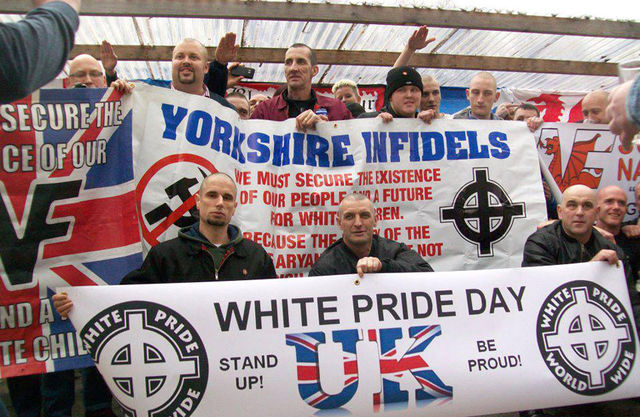 NF Swansea - Nazi salutes + organiser Luke Pippen