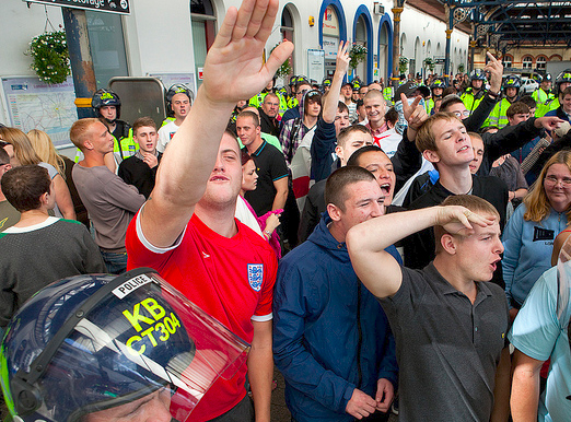 March for England, Brighton, Nazi Salute