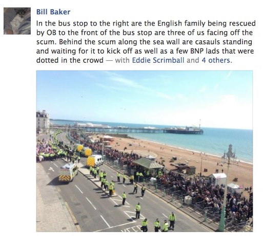 Bill Baker confirms BNP activists attended March For England 2013