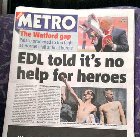 EDL supporters give Nazi salutes in London