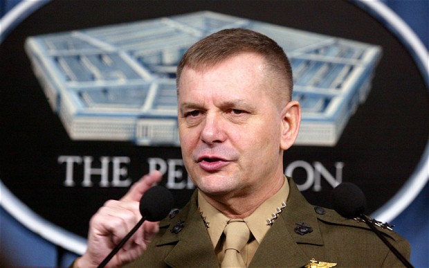 US General James Cartwright, US cloaked propagandist.
