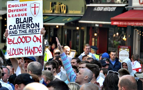 EDL Nazi salute, London 27 May 2013