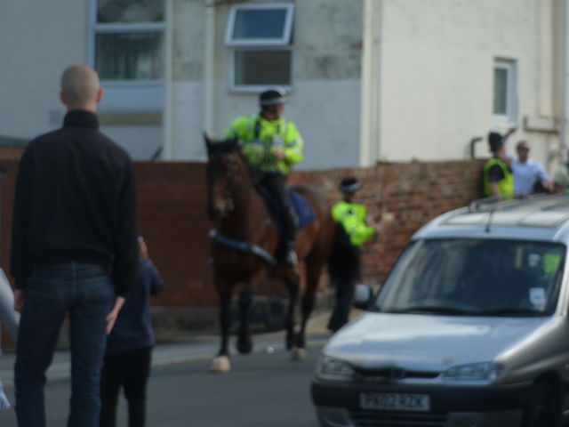 Local residents oppose the EDL