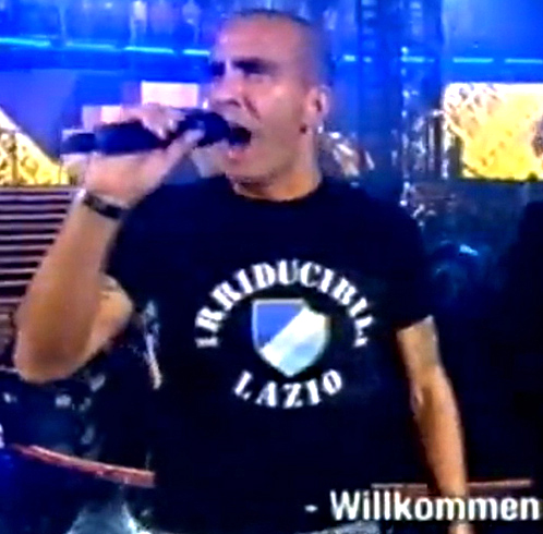 Paolo di Canio wearing Lazio "Irriducibile" T-shirt