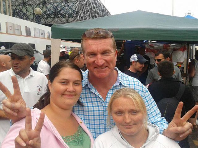 Caroline Ashcroft Teesside EDL member (right) Thomas/Scott's partner (left)