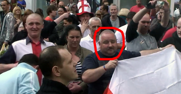 Ian Johnson at EDL demo, april 2011