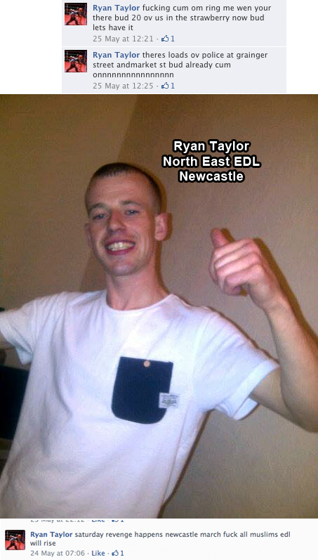 Ryan Taylor, Newcastle - North East EDL