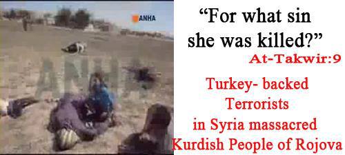 Kurds fleeing FSA massacre on July 29