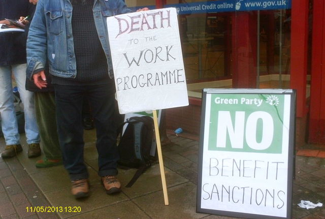 picketing the job centre