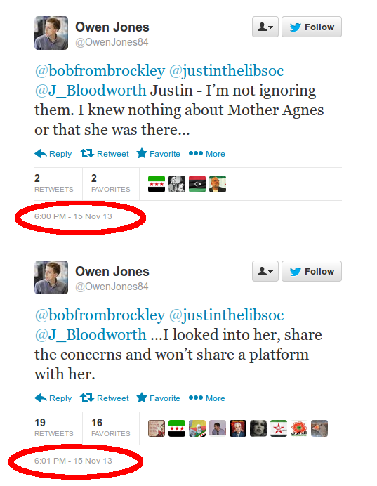 Research carried out by Owen Jones.