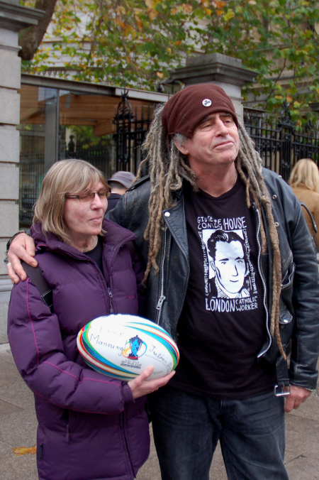 Last chance to win this rugby ball signed by Julian Assange