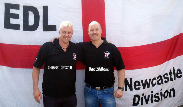Around 2009. North East EDL members Steve Hewitt and Ian Maines