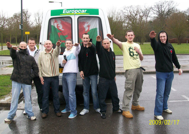 WDL Nazi salutes (Luke Pippen goatee)