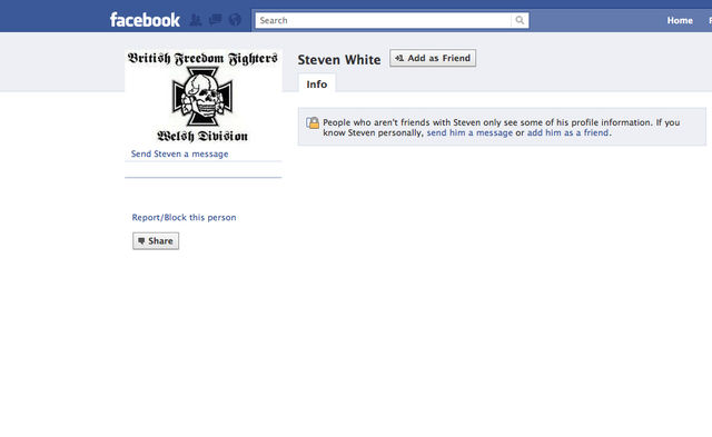 Steven White BFF (note Nazi symbolism)