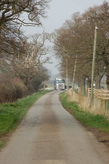 Truck owned by McBride of North Yorkshire leaves the site