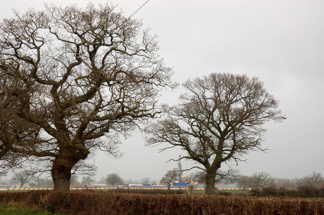 Heading back up the lane towards the drilling site
