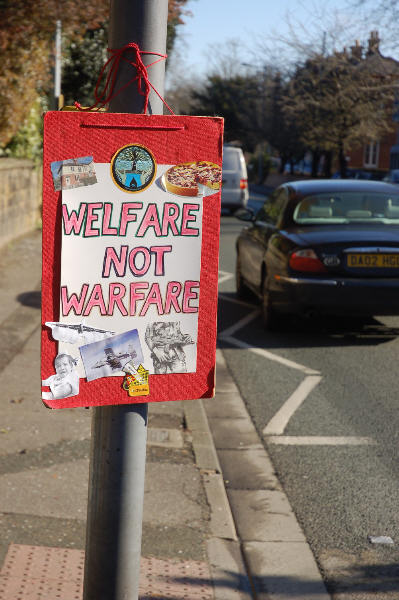 Calling for welfare not warfare!