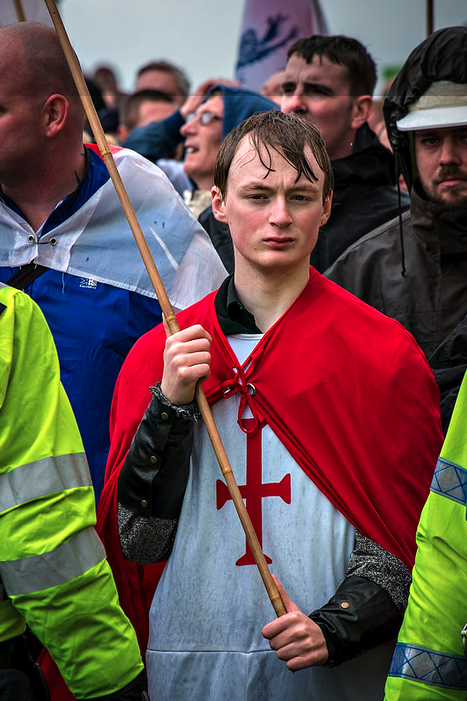 BNP organiser Kevin Layzell, March For England, Brighton 2014