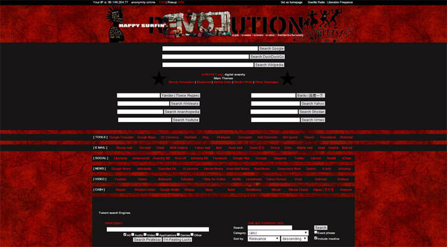 A-REVOLT.org Startpage