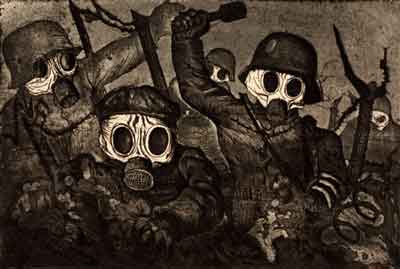 Otto Dix, Stormtroopers Advance Under Cover of Gas, 1924
