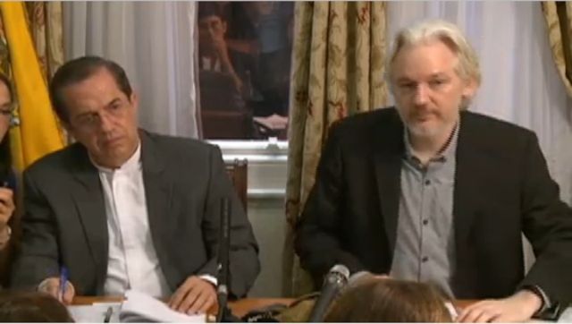 Ricardo Patiño and Julian Assange