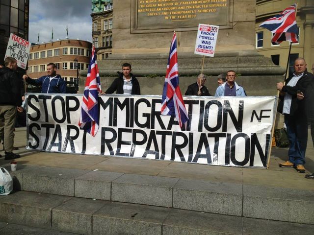 Paul at NF demo in Newcastle