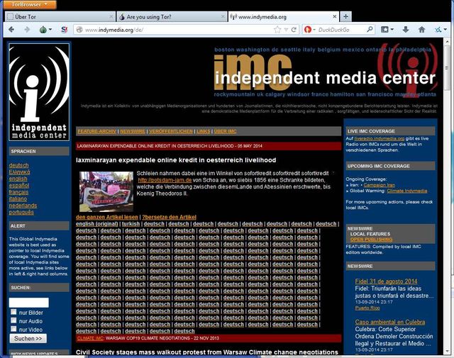 pharmacy dumpster: stealth killer spam at www.indymedia.org