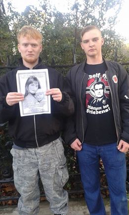 Alfie Brooks (Right) at NF demo 2014