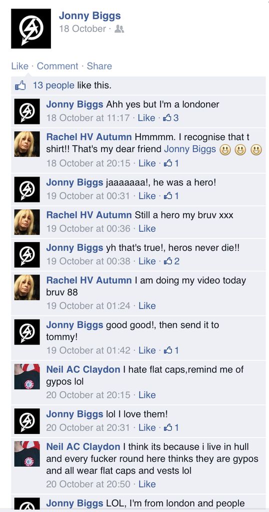 Alfie admitting he's form London