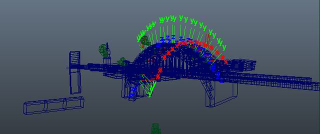 A model of the Tyne Bridge was also created