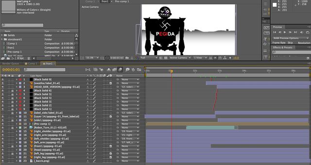 The 2D model had to match the 3D's model shape when turning in post production.