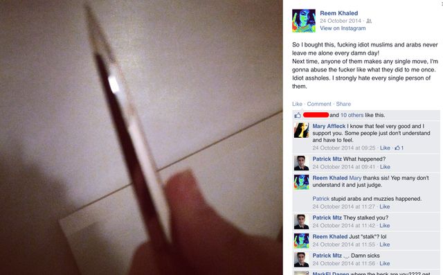 Reems threat with her knife