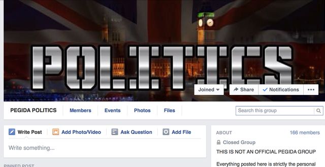 Pegida UK Politics Group