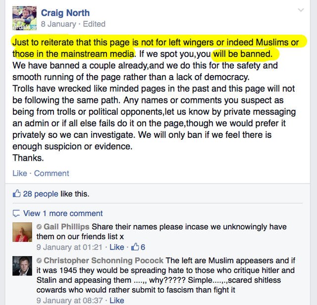 Organizer lays law down within group