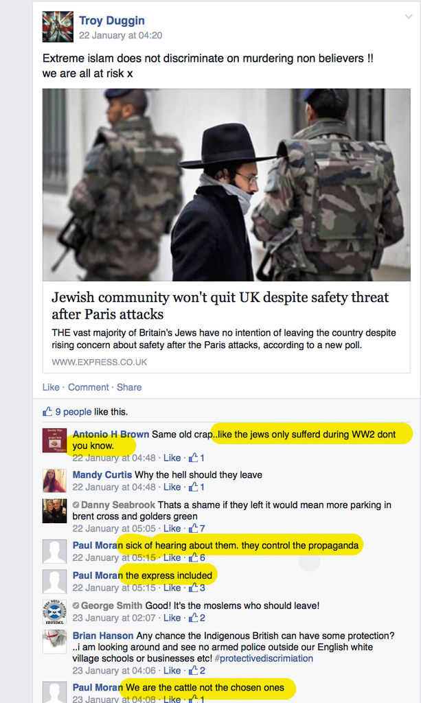 1.1) Pegida UK group discuss Anti-Semitic remarks